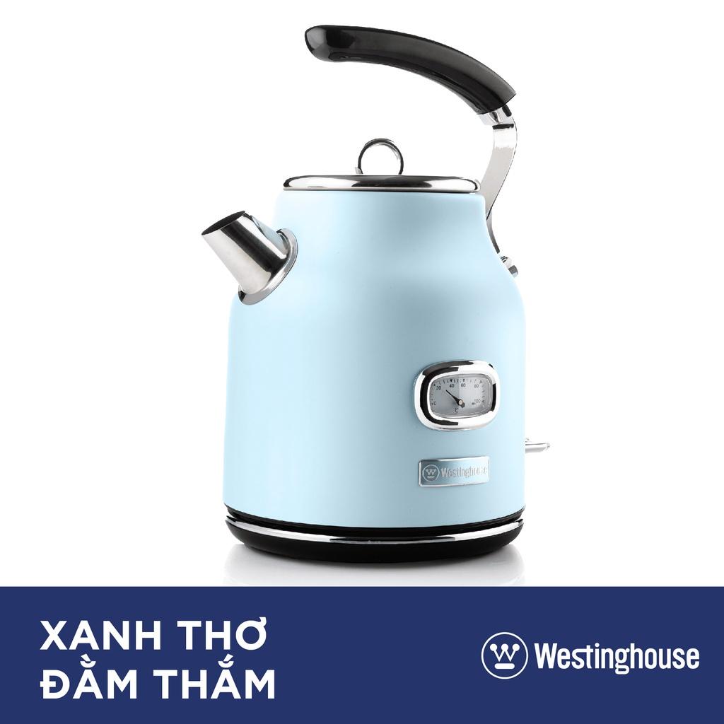 Ấm Đun Nước Siêu Tốc Westinghouse WKWKH148, Dung Tích 1.7L, Công Suất 2200W, Phong Cách Cổ Điển, Nhập Mỹ, BH 12 Tháng - Xanh dương