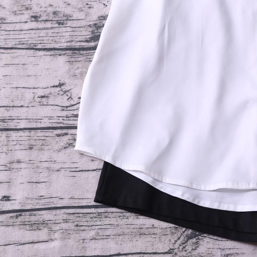 ÁO SƠ MI CỔ VEST PIJAMA DÁNG RỘNG