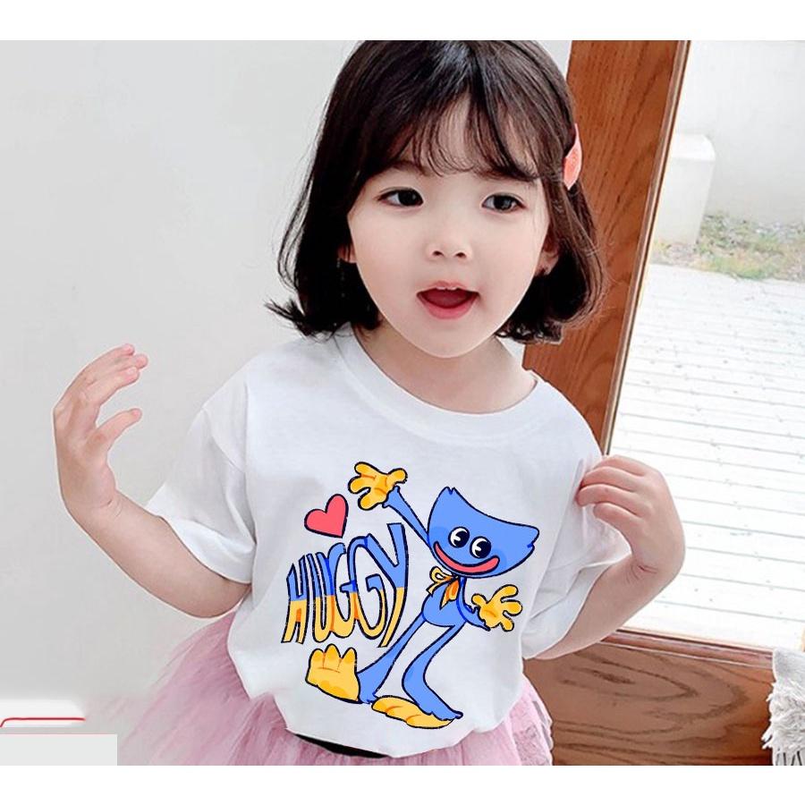 Áo thun trẻ em in hình game poppy playtime búp bê huggy wuggy