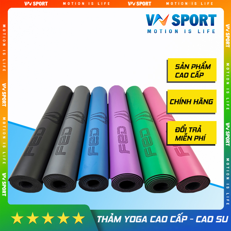 Thảm Yoga Định Tuyến Cao Cấp FED ( 68cm x 183cm x0.5cm )