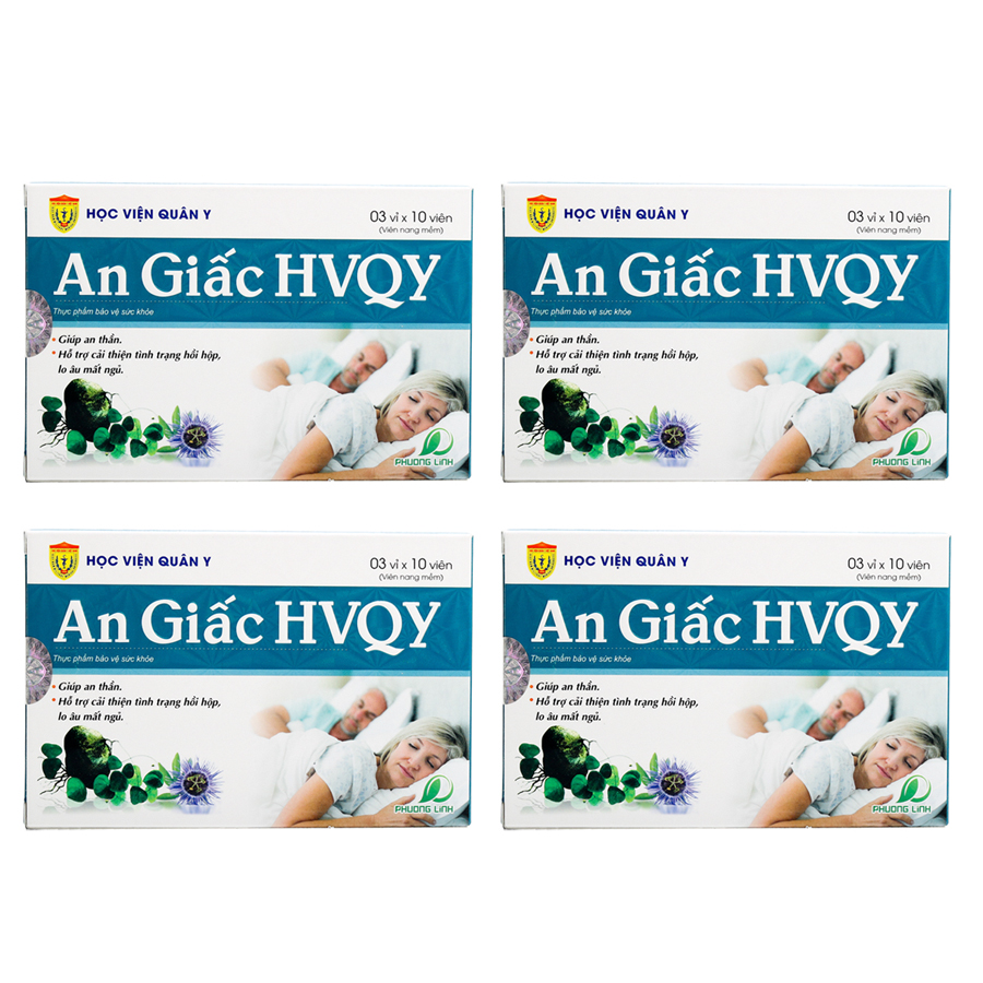 Combo 4 hộp thực phẩm chức năng An giấc HVQY - chính hãng Học Viện Quân Y