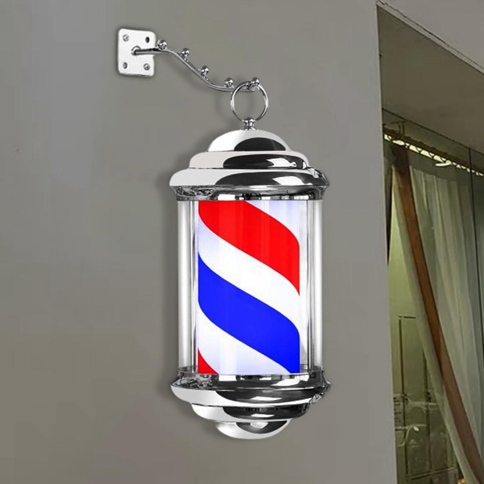Barber Shop Pole Light Stripe Rotating Hair Salon Shop Sign for Outdoor