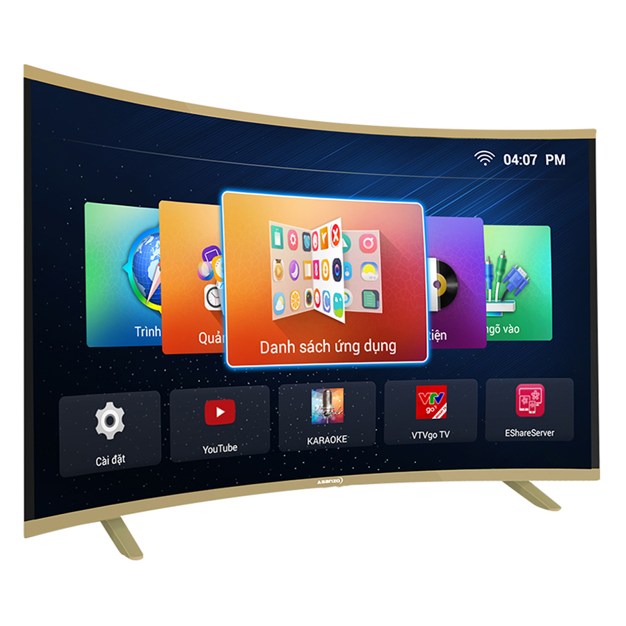 Smart Tivi Màn Hình Cong Asanzo 40 inch HD 40CV6600 - Hàng Chính Hãng