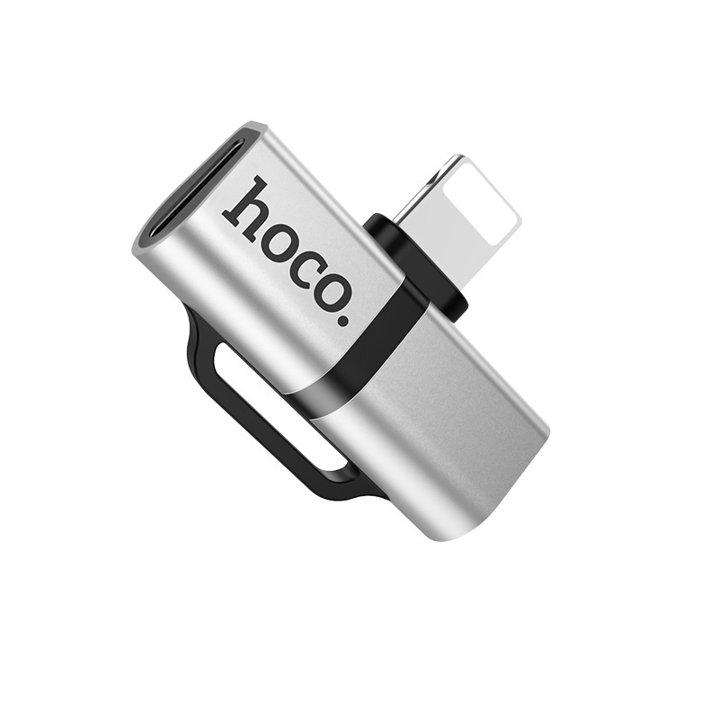 Đầu chuyển 2A Hoco LS20 kết nối iPhone sang 2 iPhone thiết kế linh hoạt gọn gàng ( 2 màu ) - Hàng chính hãng