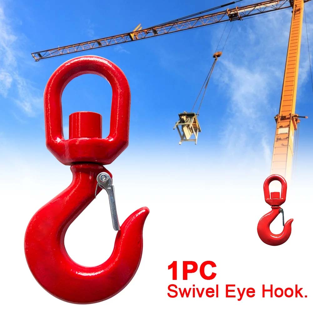 Móc Cẩu Xoay Cáp Thép ABG 2 Tấn, 4.5 Tấn, Móc Nâng Móc Xoay Tự Khóa 360 Độ Móc Nâng 360°, Không Biến Dạng, Chịu Lực