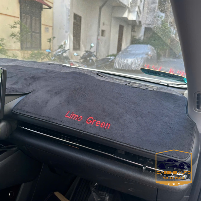 Thảm Taplo 3 Lớp Cho VinFast Limo Green – Nhung Lông Cừu & Da Vân Carbon Cao Cấp, Chống Nắng – Bảo Vệ Taplo Hiệu Quả - Hàng Chính Hãng