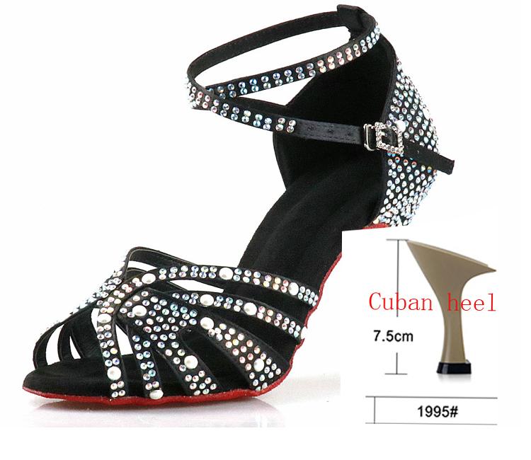 Giày khiêu vũ Latin dành cho phụ nữ Latin Wuxijiao dành Color: skin 9CM Shoe Size: 3.5