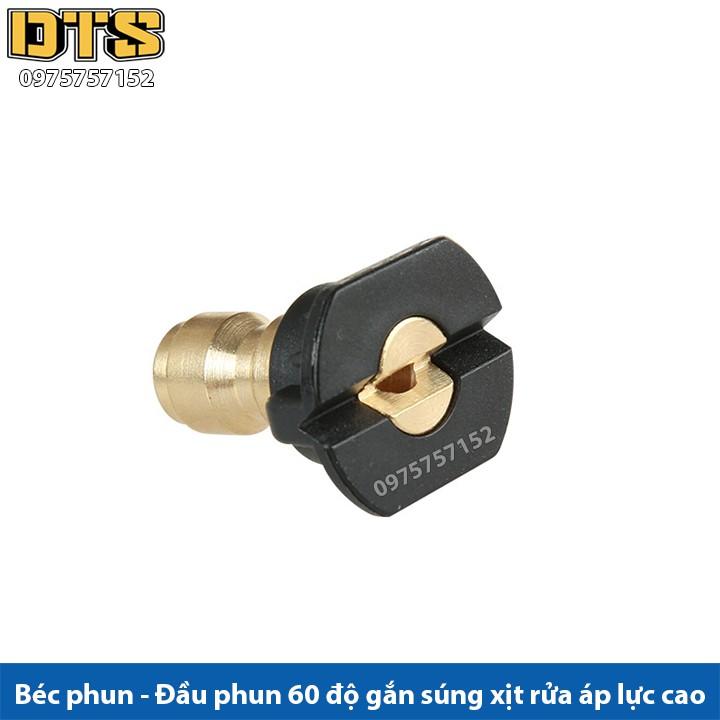 Tổng hợp Béc phun - Đầu béc các góc gắn súng xịt rửa của máy rửa xe áp lực cao - Ren nối nhanh 1/4 inch