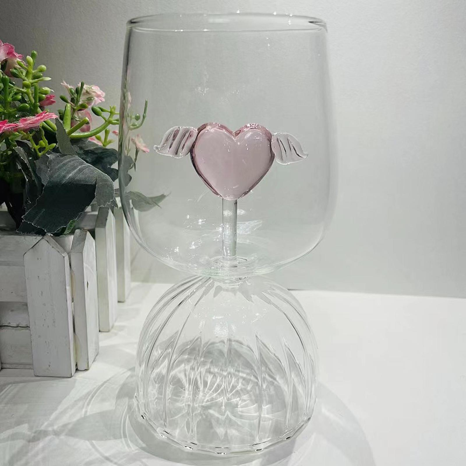 Transparent Wine Glasses Shape Statue for Christmas Birthday