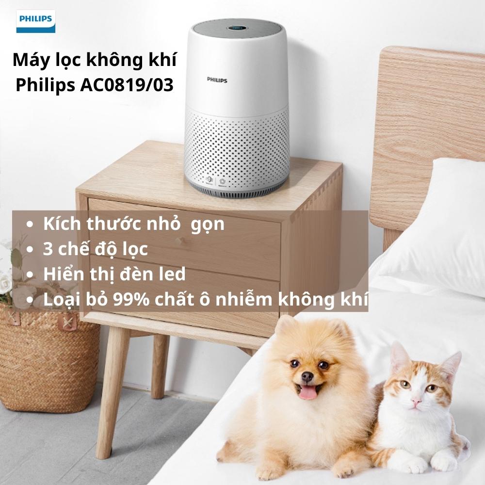 Máy lọc không khí Philips AC0819/03 với bộ lọc Hepa cảm biến thông minh - Hàng nhập khẩu