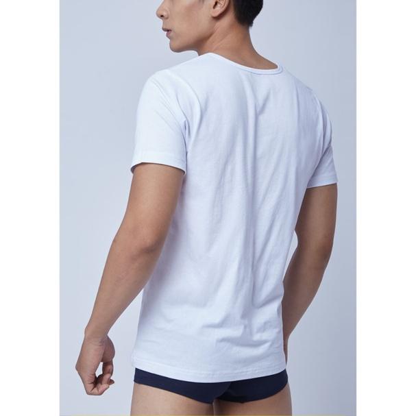 Áo Thun Nam Ngắn Tay LEDATEX Lót Trong Basic Màu trắng Cotton Cao Cấp