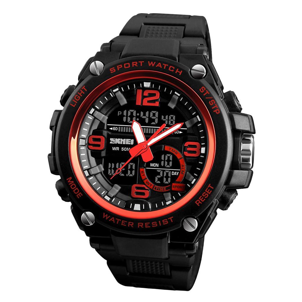 Men Sports Analog Waterproof Digital Wristwatch