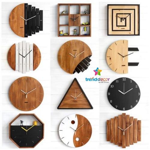 Đồng Hồ Treo Tường Trang Trí Đồng Hồ Gỗ Decor Phong cách Hiện Đại Trang Trí Nhà Cửa