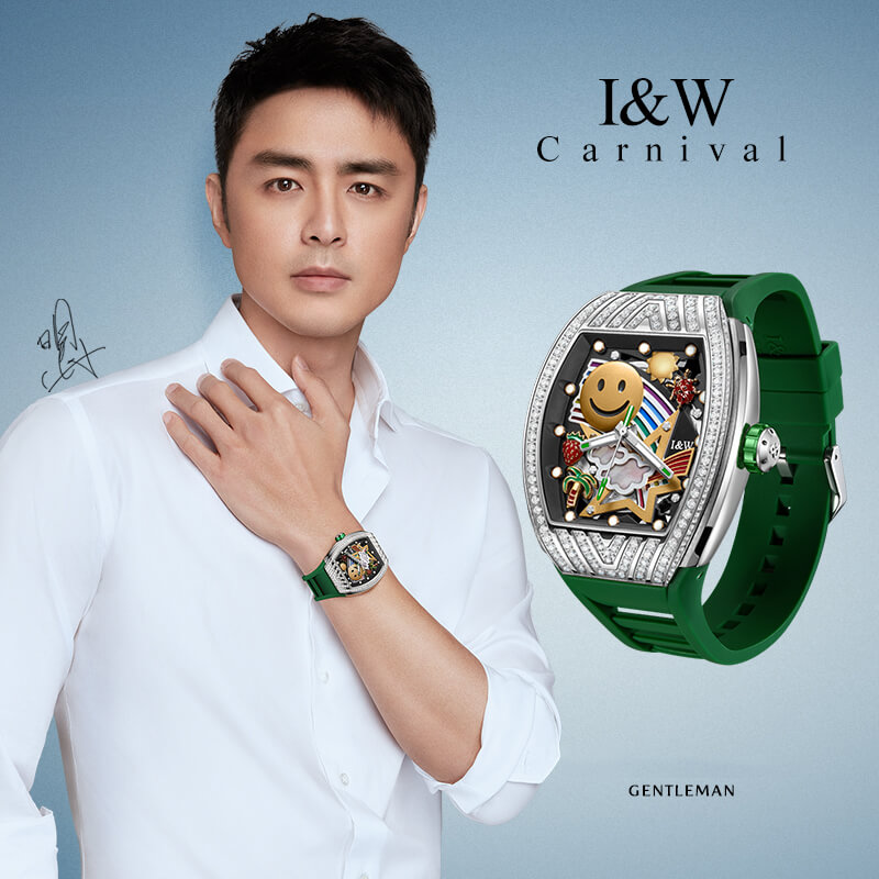 Đồng hồ nam chính hãng IW Carnival Sport IW757G-4,kính sapphire,chống xước,chống nước 50m,Bh 24 tháng,máy cơ (automatic )