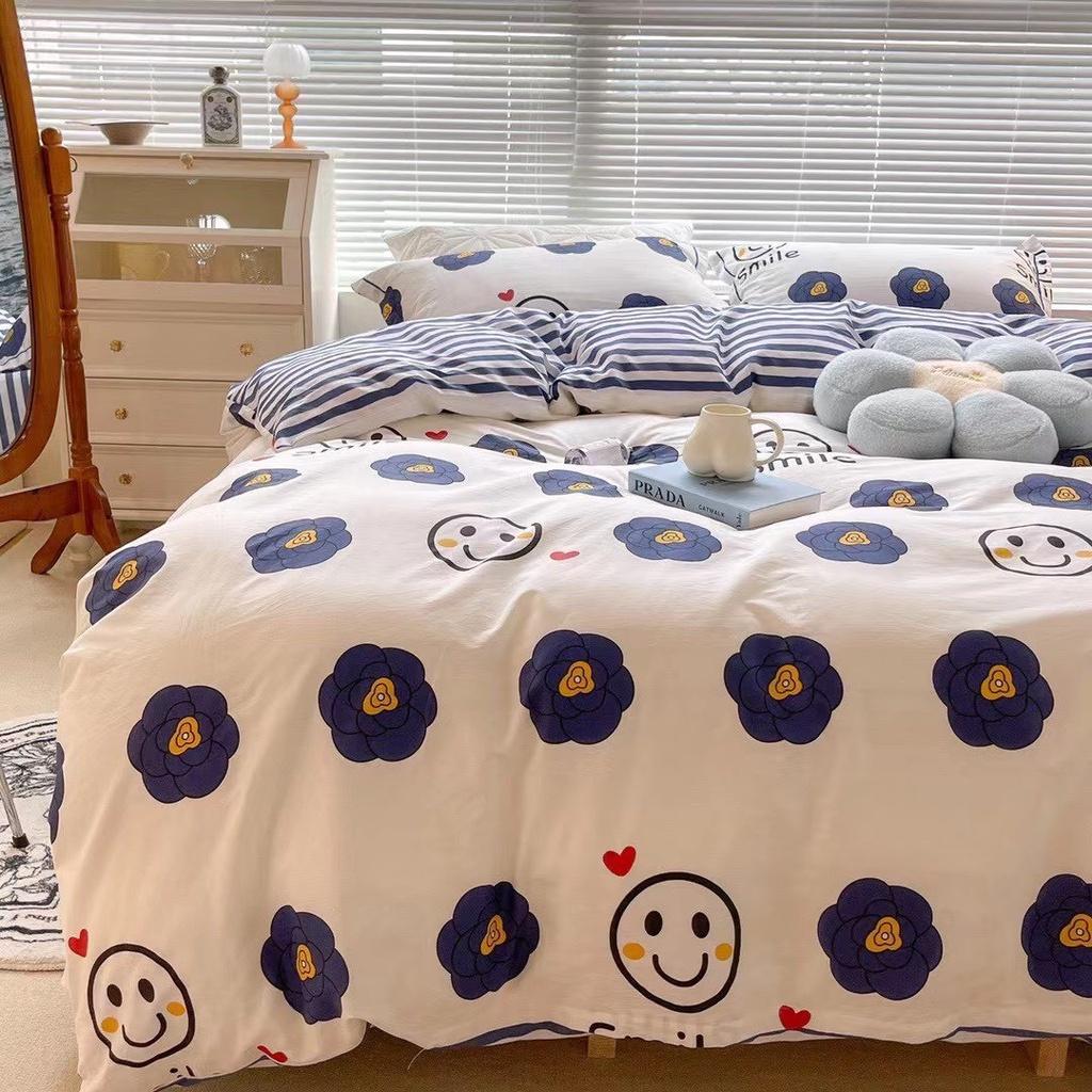 Bộ Chăn Ga Gối Cotton 100% - Smile
