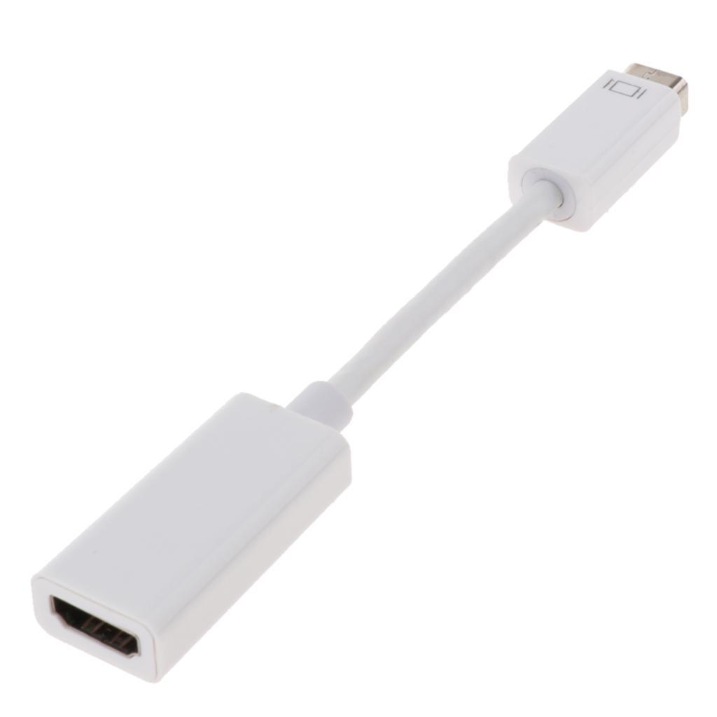 Mini DVI to HDMI Male-Female Converter/Adapter Cable for MacBook White