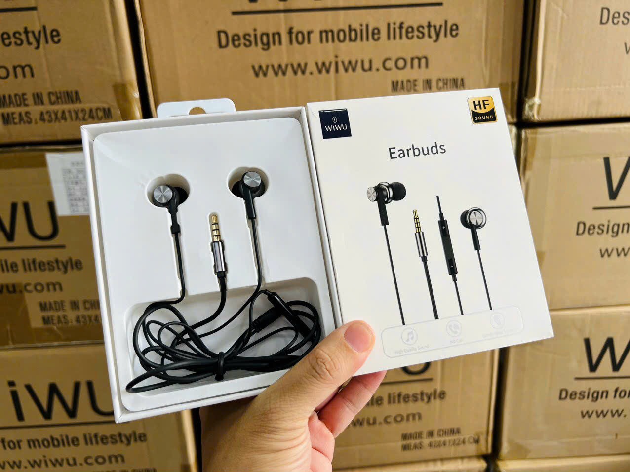 Tai Wiwu Earbuds #EB311 Jack 3.5 cho điện thoại, máy tính bảng.... nghe gọi đàm thoại âm thanh HD - Hàng chính hãng