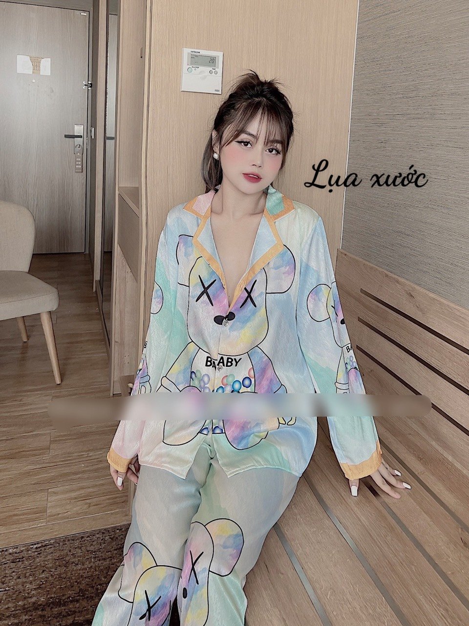 Đồ bộ lụa xước thiết kế