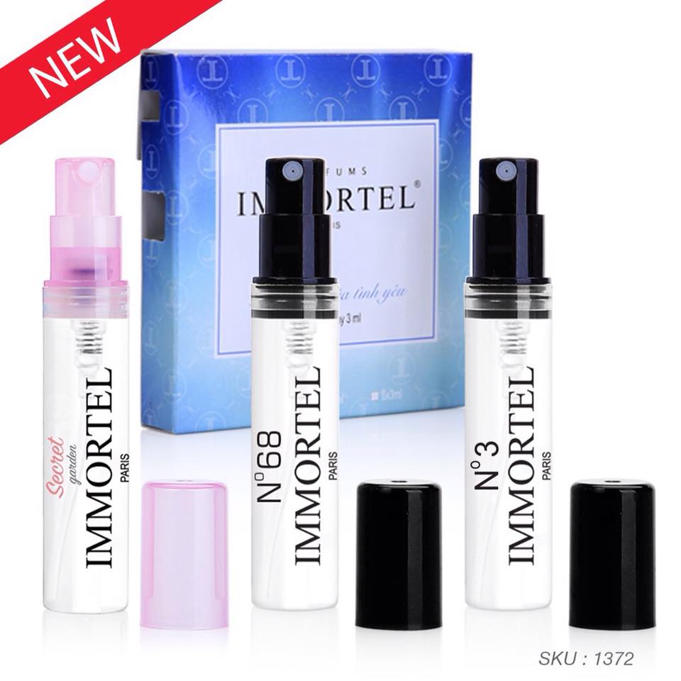 Nước Hoa IMMORTEL PARIS -Hộp Set 6 _ 3 chai xịt 3ml - Eau De Parfum