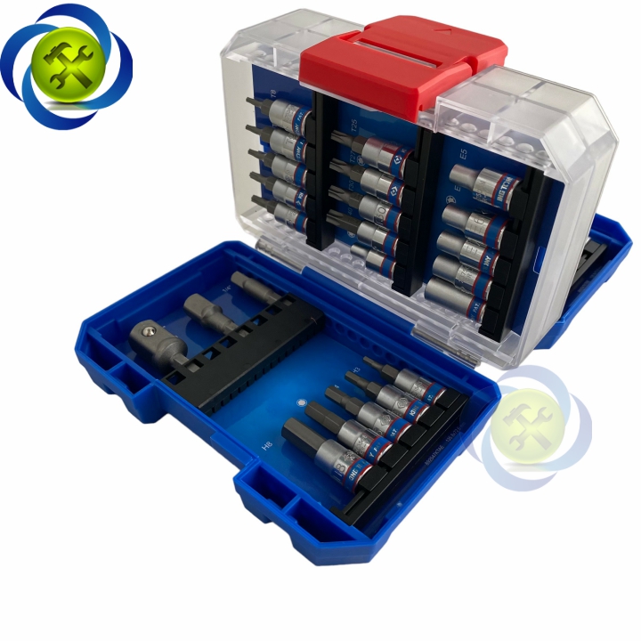Bộ mũi vít và đầu tuýp 1/4 có 47 chi tiết Kingtony 2547MR-EB