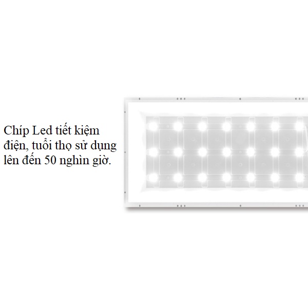 Đèn Panel 60x60cm 48w Ánh Sáng Trắng, Đèn Âm Trần Thạch Cao, Siêu Sáng, Giá Rẻ Hàng Chính Hãng