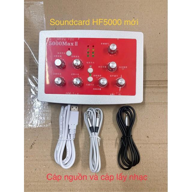 combo micro Big max 26 pro + sound card HF5000 thu âm livestream karaoke auto tune đủ hiệu ứng