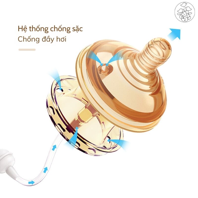 Bình sữa bụng bầu Loluli cảm ứng nhiệt nhựa PPSM kháng khuẩn - 180ml