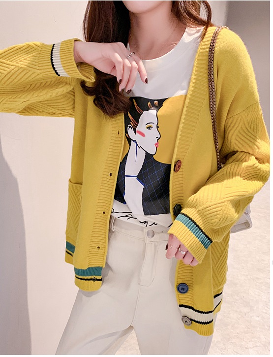 Áo khoác len nữ, áo cardigan nữ phối màu trẻ trung nhiều màu Haint Boutique AK03