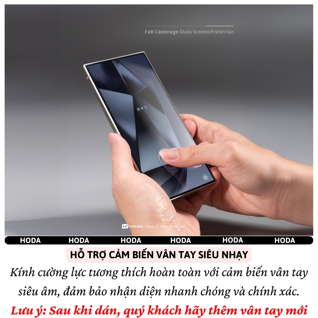Kính cường lực Full viền màn hình cho Samsung Galaxy S24 Ultra / S25 Ultra / S26 Ultra hiệu Hoda 0.21mm - Kính Chống Xước 9H, Chống Nổ, Bảo Vệ Toàn Màn Hình iPhone, Nano Chống Bẩn, Trong Suốt Crystal Clear, Tăng Cường Gấp Đôi- Hàng nhập khẩu