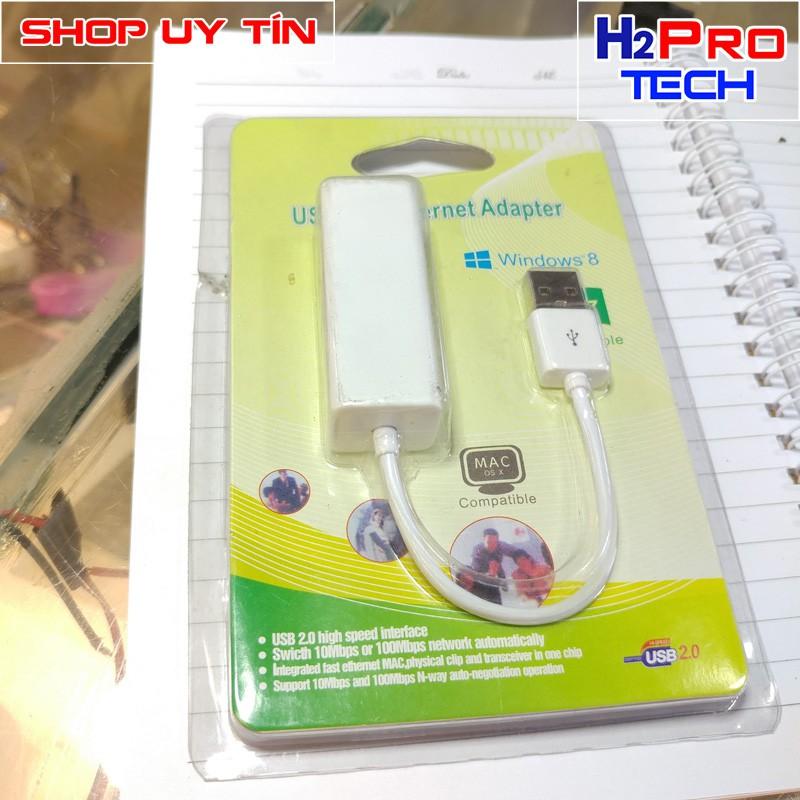 Bộ chuyển đổi USB ra LAN RJ45 (Trắng) USB 2.0 to fast Ethernet