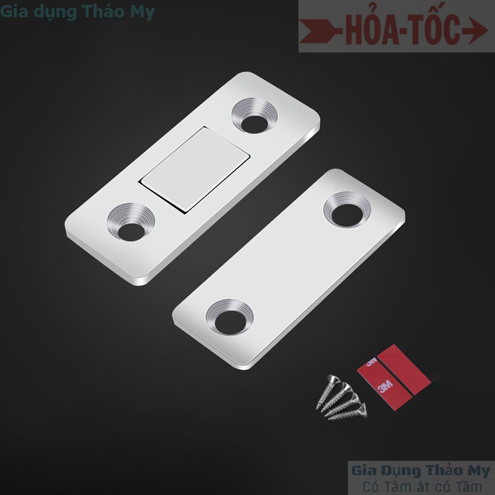 Bộ nam châm gắn cửa tủ thông minh tự động đóng cửa, lắp đặt dễ dàng, từ tính mạnh mẽ, phù hợp với cửa tủ, cửa sổ