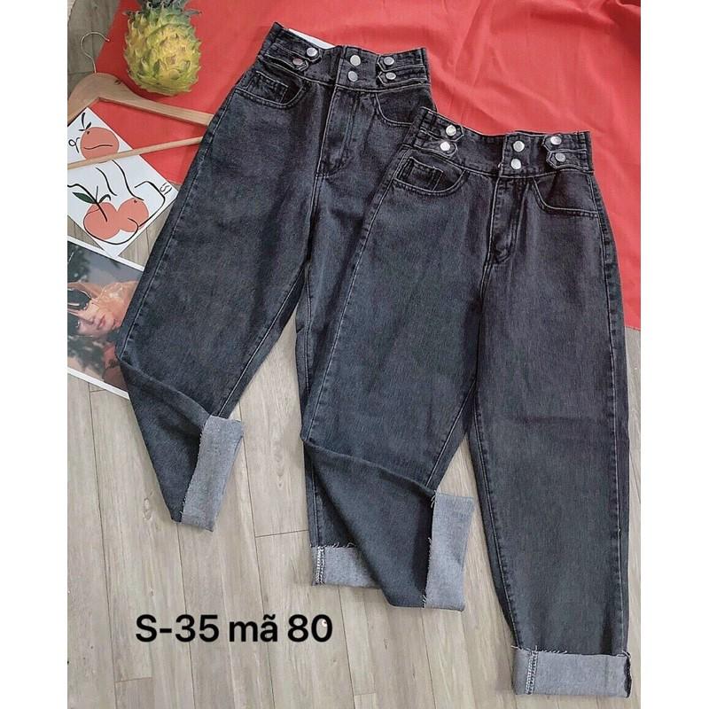 JEAN THÁI 26/35 ảnh thật quần baggy lưng cao có bigsize