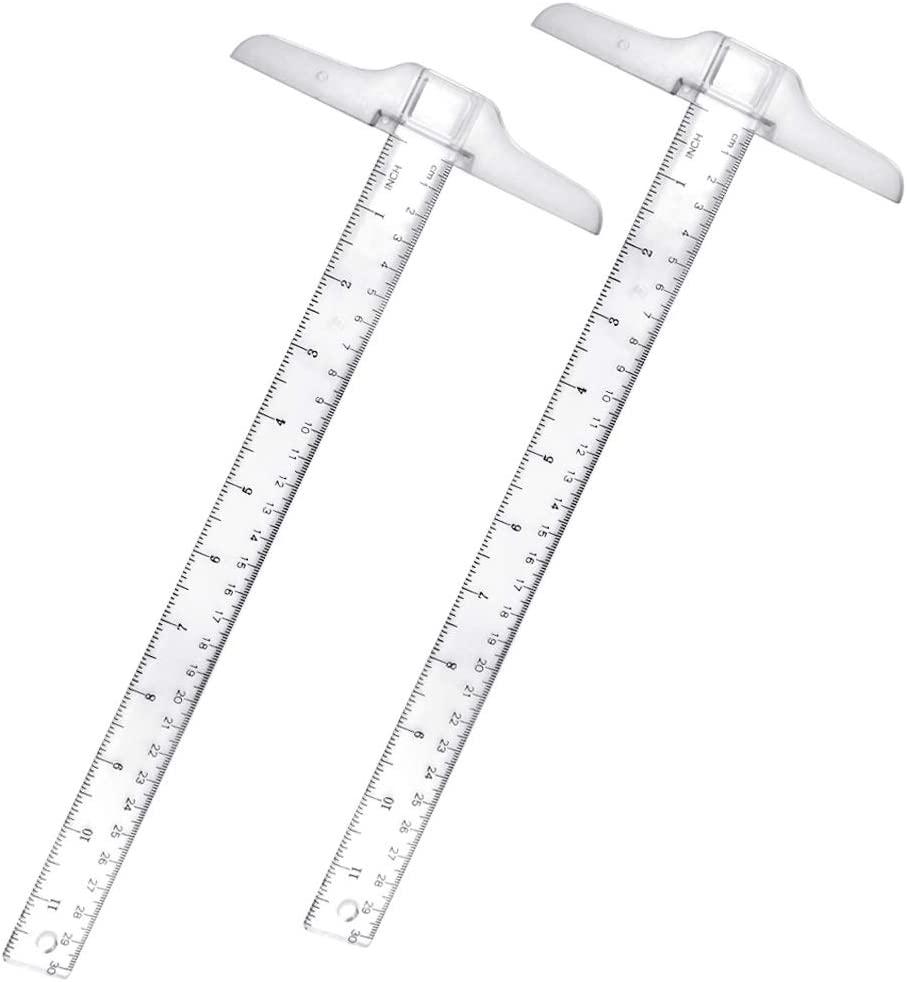 2 mảnh T vuông 30cm T trong suốt nhựa cai trị T cai trị T cai trị cho trẻ em T cai trị học thuật vuông T cai trị hai người cai trị đo lường quy mô vẽ công cụ cho trẻ em trường học gia đình vẽ chung