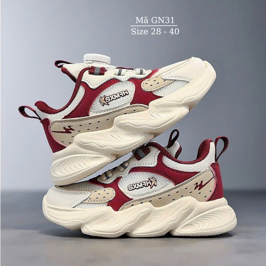 Giày thể thao bé trai bé gái W.KIDS 4 - 15 tuổi khóa xoáy núm vặn thông minh phong cách khỏe khoắn năng động cá tính GN31