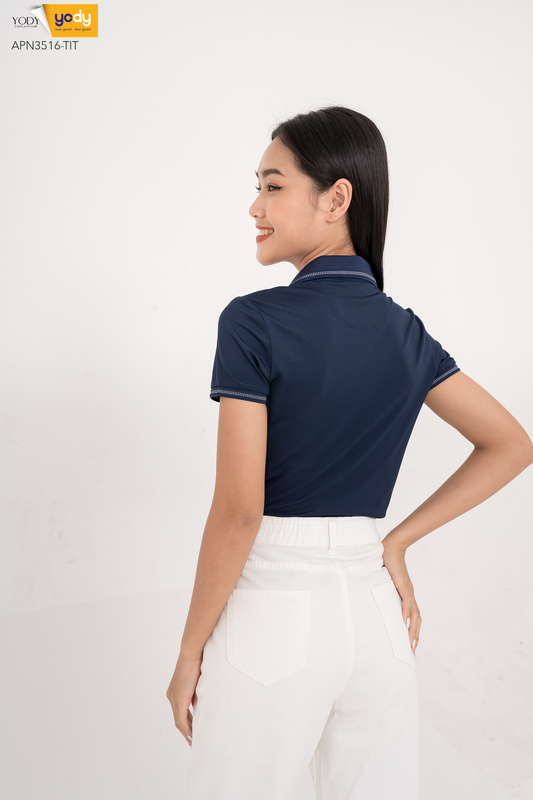 Áo Thun Polo Nữ YODY Chất Liệu Coolmax Lacoste Mền Mịn Và Thấm Hút Tốt - APN3516