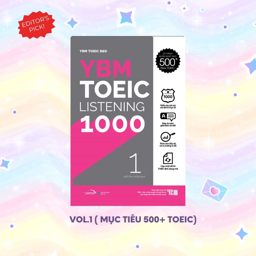 Sách YBM TOEIC Listening 1000 Vol 1 - Alphabooks - BẢN QUYỀN