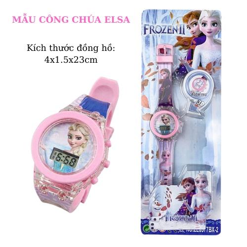 Đồng hồ trẻ em, đồng hồ elsa, ngựa pony, công chúa, búp bê cho bé gái từ 1 đến 10 tuổi Xu Xu Kids