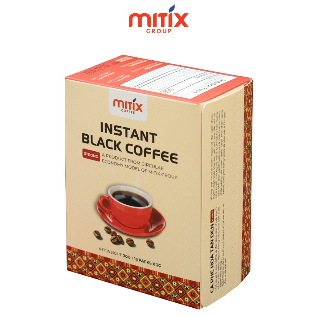 Cà phê hòa tan đen MITIX COFFEE loại 30gr (15 gói *2gr)