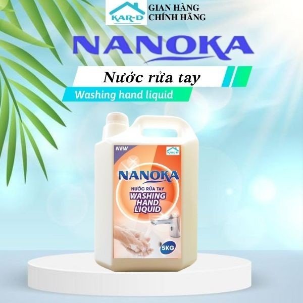 Nước rửa tay Nanoka 5kg [Hàng chính hãng] Làm mềm da tay, tẩy sạch các vết bẩn