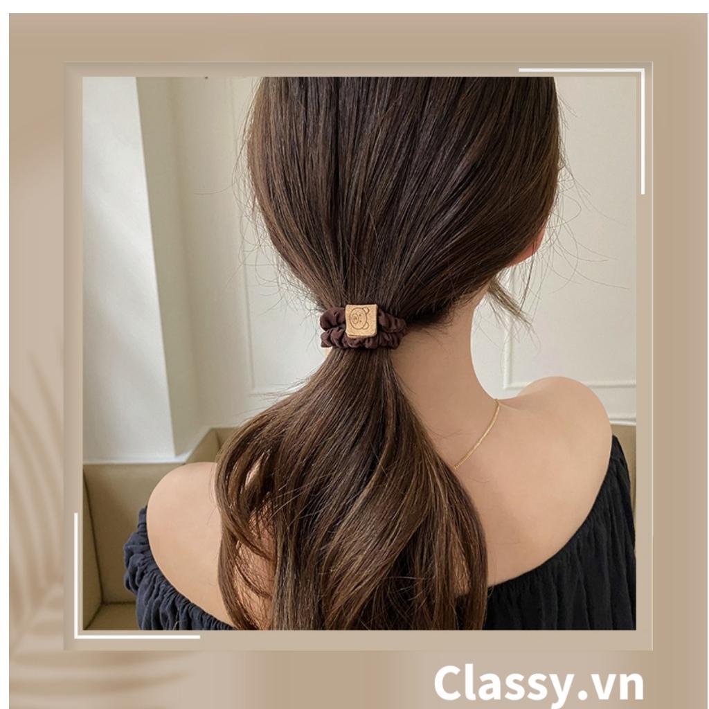 Dây cột tóc Classy siêu êm, nhiều màu, không lo gãy rụng tóc PK1634