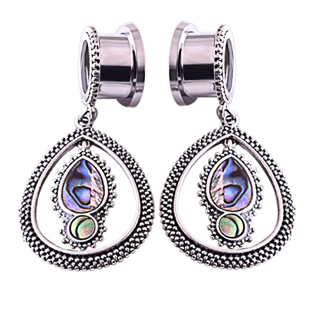 316L Stainless Steel Ear Flesh Tunnel Plugs Screw Expander Ear Gauges