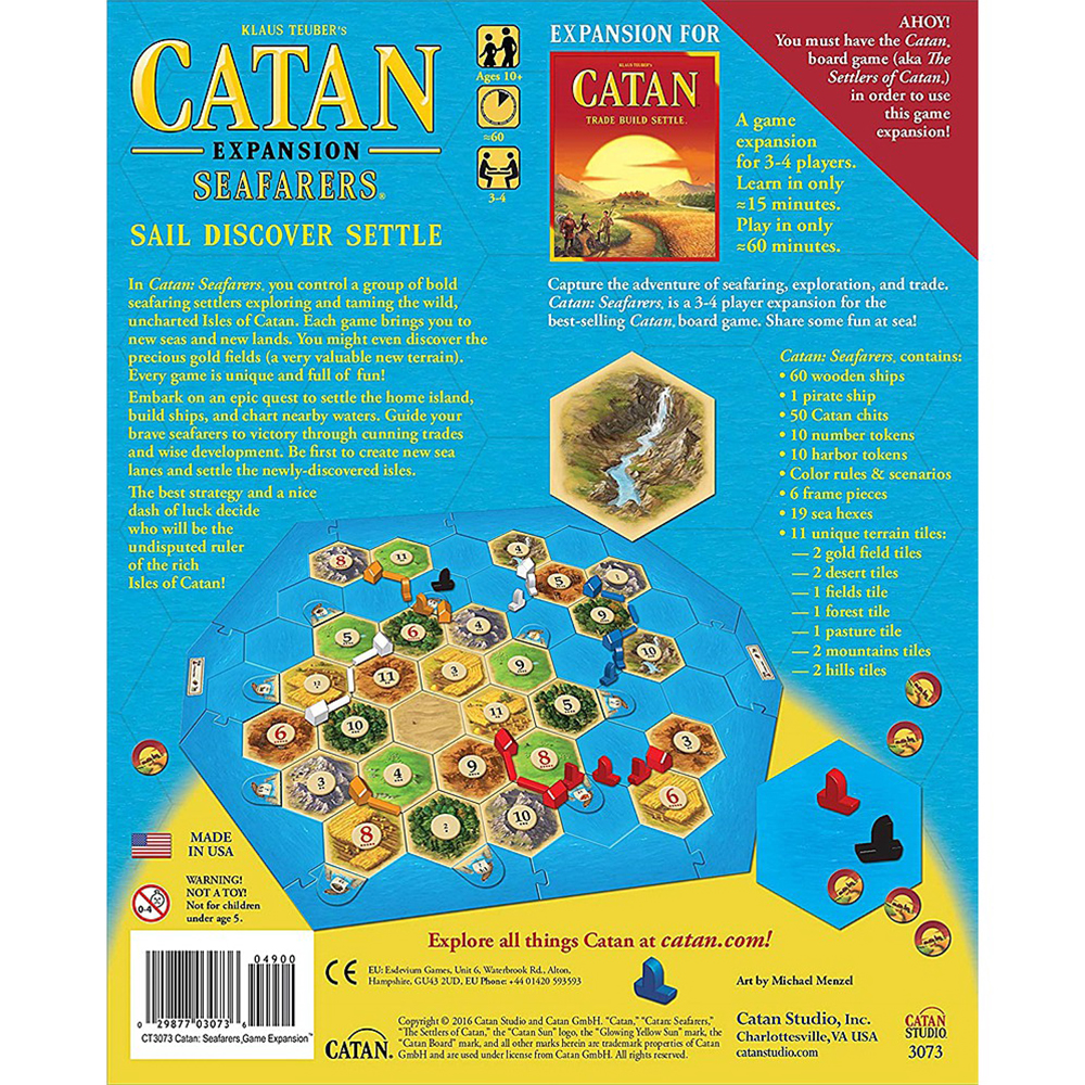 Bộ Trò Chơi Board Game Catan Expansion Seafarers Biển Huyền Thoại Bản Mở Rộng Tiếng Anh