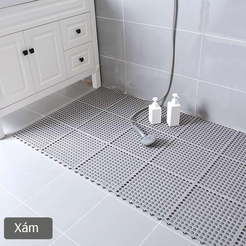 Tấm lót sàn,thảm nhựa lỗ kháng khuẩn,chống trơn,trượt kt30*30 cm sạch sẽ,thoáng mát,êm chân