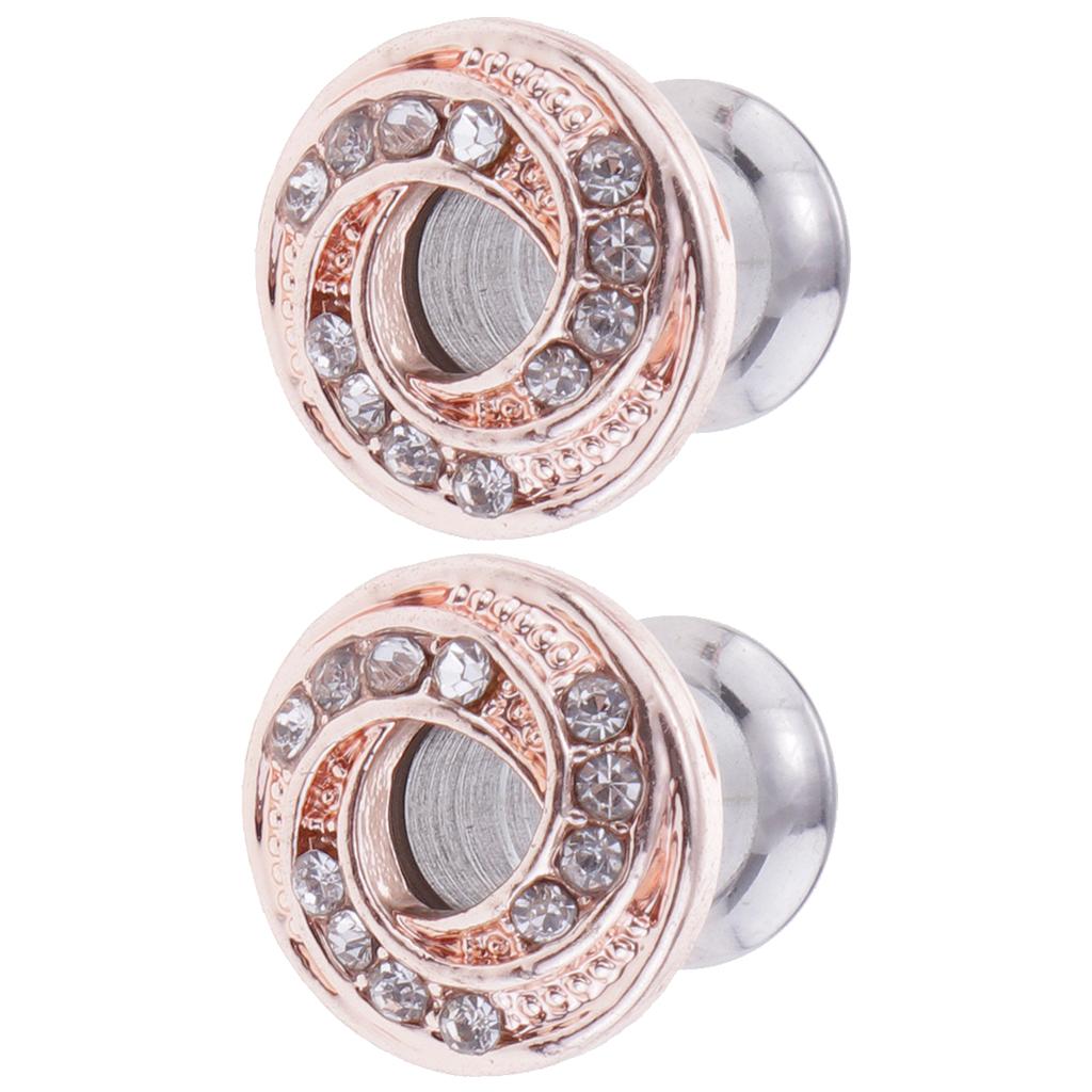 Stainless Piercing Round Ear Expanders Rose Gold Ear Piercing Jewelry  6mm