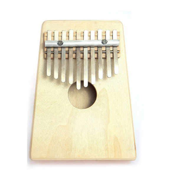 Đàn Kalimba cao cấp 10 phím, Thumb Piano 10 keys - Gỗ trơn kem