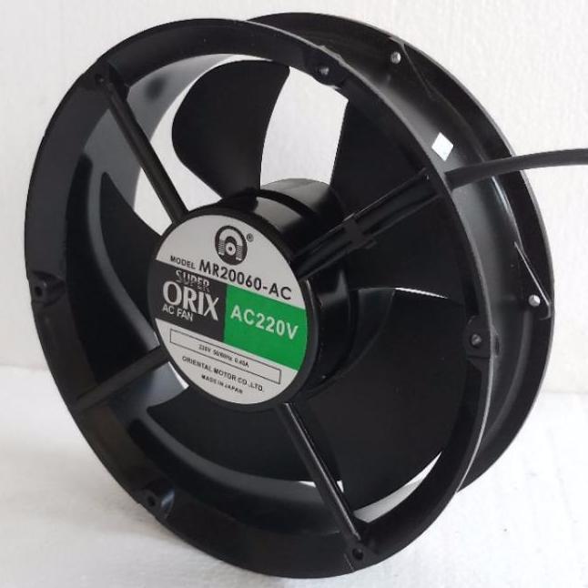 Quạt thông gió Orix tròn 20cm (đen) chạy điện 220v, công suất 60w, quạt tản nhệt