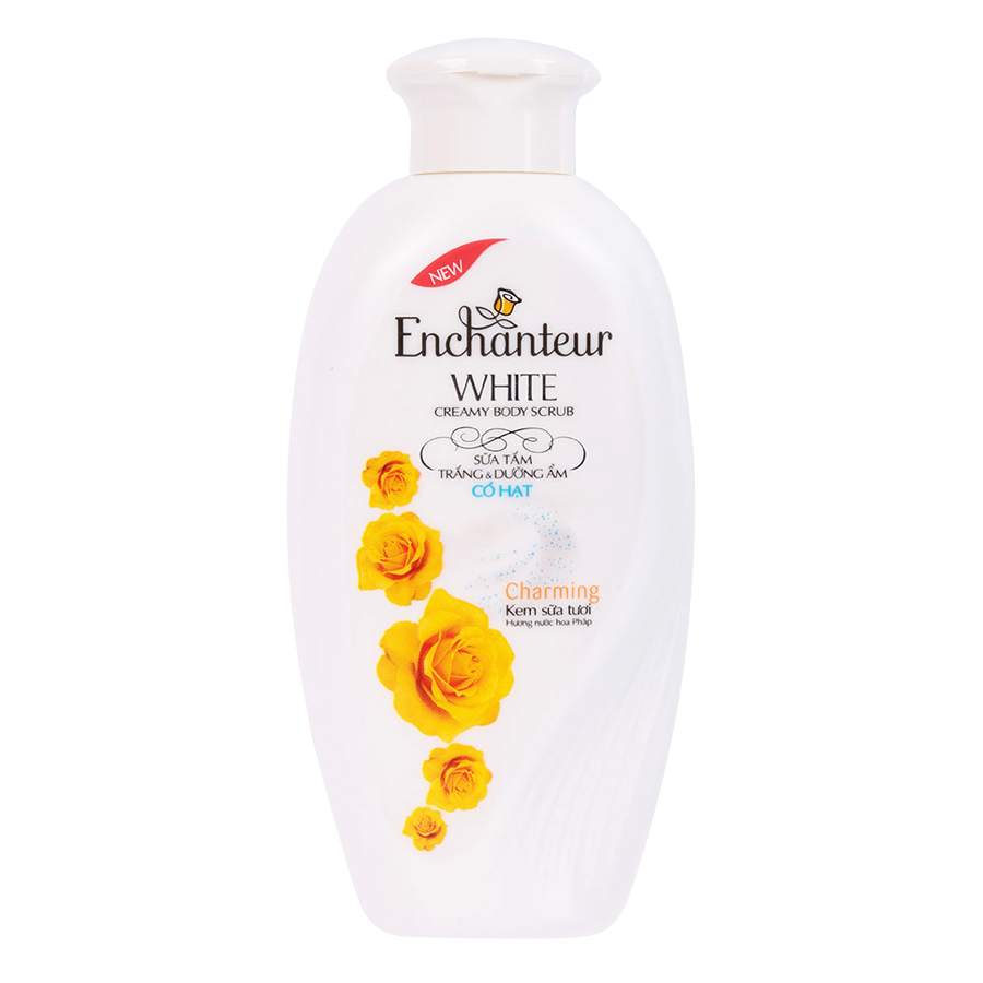 Sữa Tắm Trắng Da Enchanteur White Có Hạt (180g)