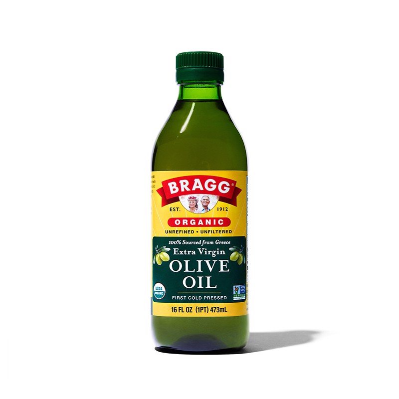 Dầu oliu hữu cơ ép lạnh Bragg 473ml