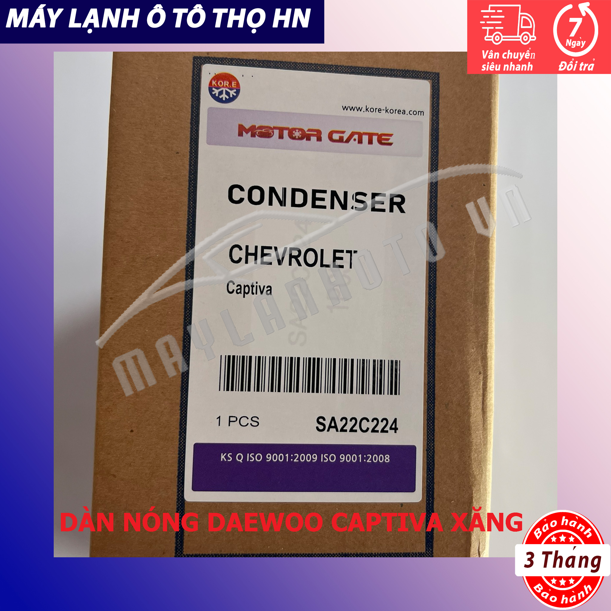 Dàn nóng Chevrolet Captiva 2007 2008 2009 2010 máy xăng hàng xịn Hàn Quốc 07 08 09 10