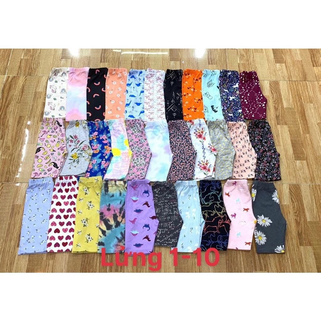 quần legging lửng bé gái set5 cái